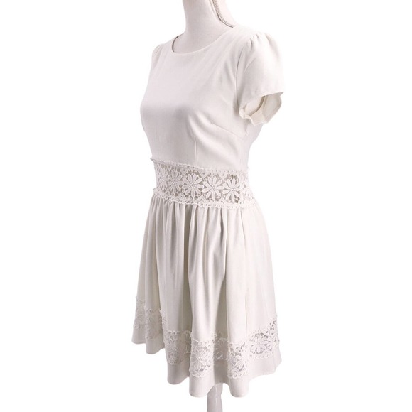 Fervour for ModCloth Womens Size Small Fit & Flare Daisy Eyelet Waistband Dress - Picture 4 of 9